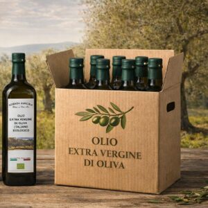 Confezione da 6 bottiglie da 1L di olio extravergine di oliva Biologico