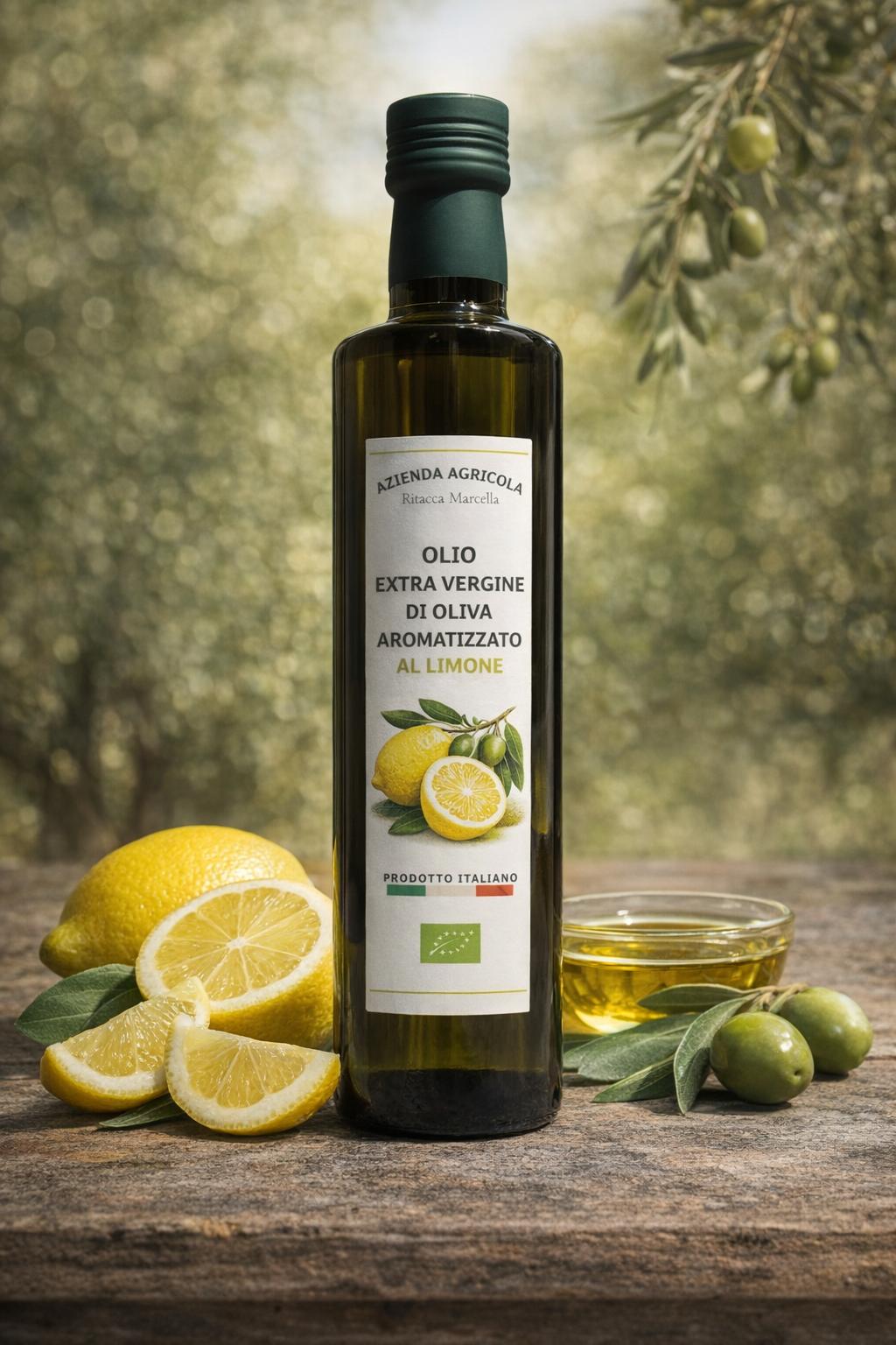 Olio Extravergine di Oliva Biologico 250 ml Aromatizzato al limone